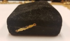 Vintage Japanese Cufflinks & Tie Bar Boxed Set Real pearl & Coral ~estate