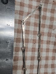 Vintage Mid Century Modernist Tapered Bar Link Chain Necklace 16″ – Unmarked