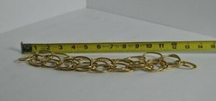Heavy Bold Gold Tone 22″ Double Round Link Chain Necklace