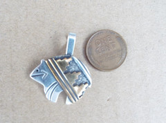 Vintage Native American Thomas Singer Sterling Silver Bear Pendant, Navajo