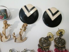 Vintage Earring Lot All Pierced Ears Some Enamel Retro 12 Pairs 1980s 1990s