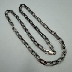 Vintage Italy 925 Sterling Silver Men’s Chain Necklace Unisex Jewelry 31.5g
