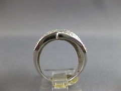 LARGE 1.52CT DIAMOND 14KT WHITE GOLD ROUND & BAGUETTE MULTI ROW ANNIVERSARY RING