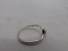 Vintage Sterling Silver Heart Design Ring Sz 5.25 Marked TH 925 #791