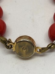 Antique Natural Red&White Coral Beads Necklace