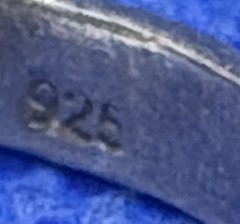 X04 Big Spiral Rainbow Moonstone 1” Crown – 925 Silver Ring Size 5.75 Vintage