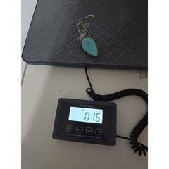 Vintage 925 Sterling Silver Pendant Signed AF Design Turquoise, Blister Pearl