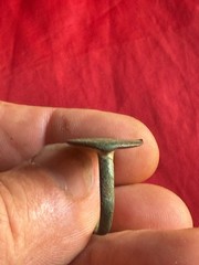 RARE Ancient Greek Bronze Ring–Intaglio or Decorative Design-Circa Medieval M109