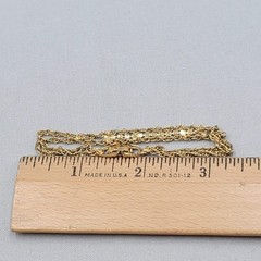 Vintage Rhinestone Tennis Bracelet Gold tone Double Rope Chain 7″