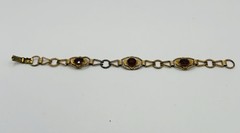 1930 Providence Stock Co. 12K Gold Filled 3 Garnet Stones. 7 Inches