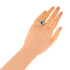 Krementz 2.46 Carat Sapphire Diamond Platinum Gold Engagement Ring