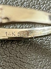 14KT White Gold 1.50CTW (1.00CT Center) Diamond Engagement Ring. Size 4.5 (H10)