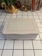Coquette Vintage Jewelry Box w Costume Jewelry + Trinkets