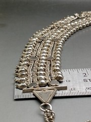 Woman’s Elegant Mexican Sterling Silver Choker Bib Necklace 94 Grams Quality