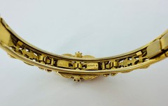 Vintage Avon 1974 Queensbury Victorian Style Purple Rhinestone Hinged Bracelet