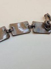 Vintage COPPER Thunderbird BRACELET 7 Links and Claw Clasp Native American