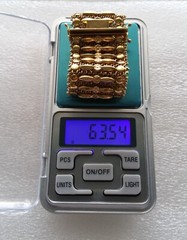 Italian Mesh Bracelet 18k Gold Charm Wide Vintage Yellow Woven Women’s Men’s Old