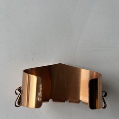 Vtg Renoir Copper Cuff Bracelet Mid Century Modern Wide Scroll Ribbon Signed MCM