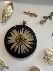 Pendant Charm Lot Resin, Metal, Enamel Flowers Leaves Jewelry Gold & Silver Tone