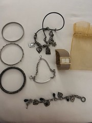 Costume Jewelry Lot Ann Kline Watch Not Working Just Needs New Battery .