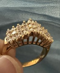 Vintage Mixed Lot of 17 Rings with Assorted Simulated Gemstones and Mixed Metals