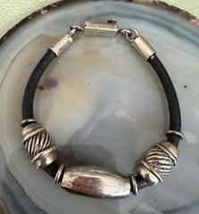 Sterling Silver 925 Mexico Leather bracelet