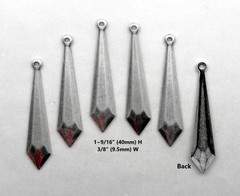 #0512 ANTIQUED .925 STERLING SILVER PLATED PENDANT/ER W/TOP HANG RING – 6 Pcs