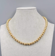 Vintage Napier Gold Plated Bead Chain Necklace 18 in