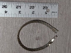 Vintage Silver Tone Box Link Chain Bracelet Retro Classic Biker Jewelry