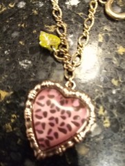 B & J Rose & Gold Tone Charm Necklace And Bracelet Set Hearts, Leaves, Frog,…
