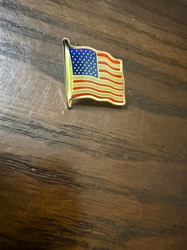American Flag Enamel Pin – Red, White & Blue