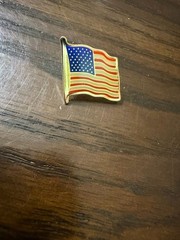 American Flag Enamel Pin – Red, White & Blue