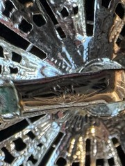 Sarah Coventry Silver Filigree Sunburst Floral Clip On Earrings Grannycore 60s