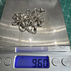 Vintage Italy 925 Ball Bead Station Chain Necklace 30”