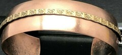 Copper and Brass Cuff Bracelet, Adjustable, 1/2″ Wide 1980’s !!!! VTG