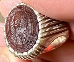 🩸 Hand-Engraved Art Silver Ring Piece-Unique Cherry-Red Masterpiece 🩸