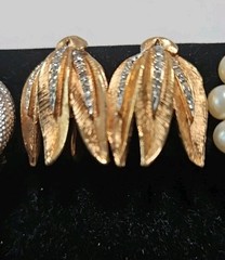 Stunning Lot Clip-On & Screwback Rhinestone Earrings High Quality 50s-60s