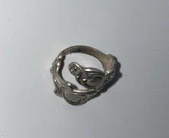 Avon Treasured Heart Sterling Silver Spoon Ring Valentine’s Wrap 925 Size Varies