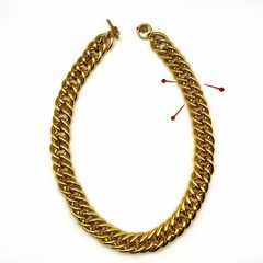 Vintage Anne Klein 24 Inch Heavy Chunky Gold Tone Curb Chain Statement Necklace
