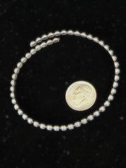 Vintage Beaded STERLING? BRACELET Gothic Hippie Boho Mexican-style .. H1113