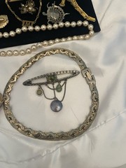 Junk Jewelry FOR CRAFTS WEAR PICS 1 & 2 Necklaces Watches Brooch Some SIGNED #3