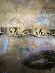 Vintage 900 Silver Bracelet And 800 Brooches