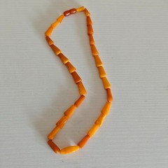 Amber necklace, Stone Beads Vintage Soviet Baltic jewelry amber 28 g.