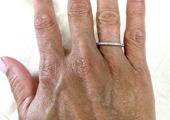 Art Deco Mined Eternity Band Diamond Original 1930s Platinum Ring Size 7.25