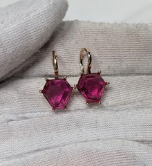 Vintage ~ Now Mixed Lot 5 Pair Gold Tone & Pink Dangle Pierced Earrings