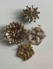 Vintage Jewelry Lot Brooches Crystal Rhinestones 1950-1960’e