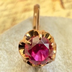 Vintage 14k 583 Rose Gold Soviet Era Earrings – East European – #1709