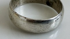 Vintage 60s Wheeler Mfg Simple Sterling Silver Band Ring Size 8.5