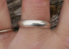 Vintage Sterling Silver 4.7mm Wide Band – Size 10.5