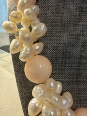 Stunning Antique Baroque Multi Real Pearl And Crystal Glass Beads Necklace Heavy